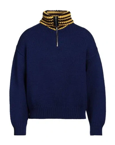 Marni Man Turtleneck Navy Blue Size 42 Virgin Wool