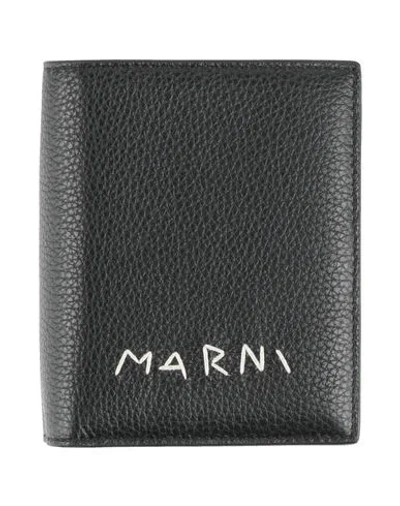 Marni Man Wallet Black Size - Leather