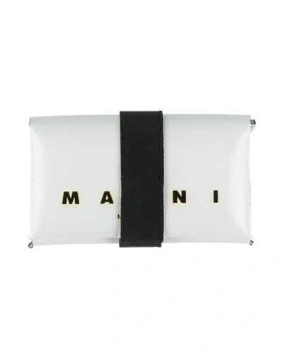 Marni Man Wallet White Size - Polyester, Elastane, Brass