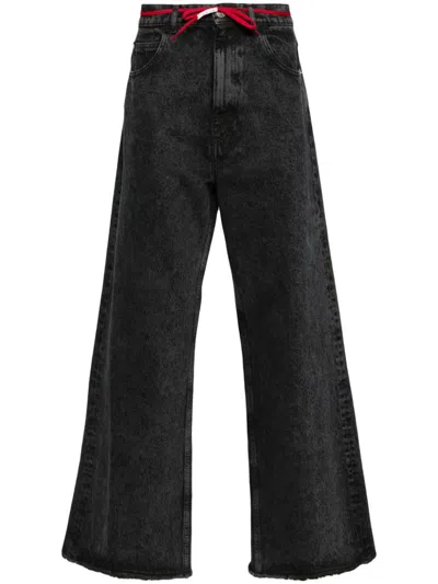 Marni Straight Leg Jeans In Black