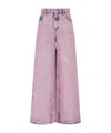 Marni Marble-effect Wash Wide-leg Jeans In Pink