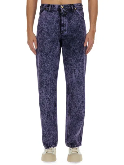 MARNI MARNI MARBLED EFFECT JEANS
