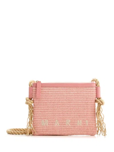 Marni Marcel Summer Bag Crossbody Bag In Pink