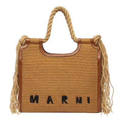 Marni Marcel Summer Bag Rope Handles In Brown
