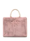 Marni Bag In Pink Faux Fur In Pink