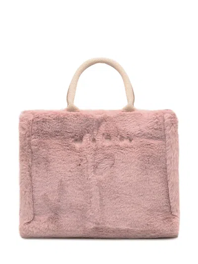 Marni Bag In Pink Faux Fur