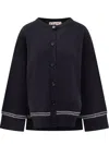 Marni Intarsia Logo Wool Cardigan