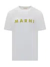 Marni Logo Check T-shirt In White