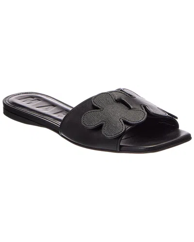 Marni Logo Leather Sandal In Multi