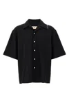 Marni Men's Light Wool Bowling Shirt In Black