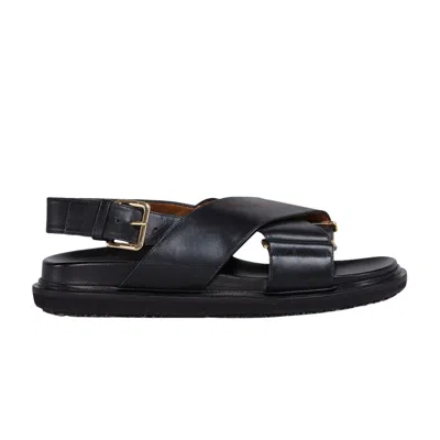 Pre-owned Marni Wmns Fussbett Criscross Sandals 'black' | Women's Size 36