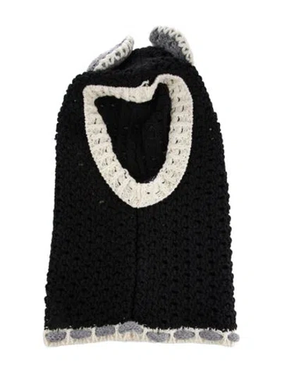 Pre-owned Marni Wool Cable Gifting Gauce In Black