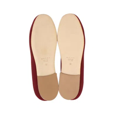 Marni Maroon Ballet Flat Shoes In Red