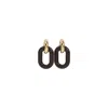 Marni Chunky Hoop Earrings Gold-tone Finish In Brown