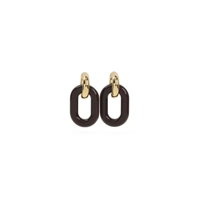 MARNI MAROON CHAIN LINK EARRINGS