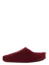Marni Maroon Slip On Slides In Red