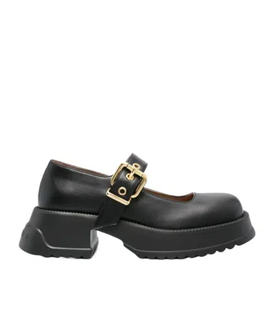 MARNI MARNI BUCKLE DETAILED PLATFORM MARY JANES