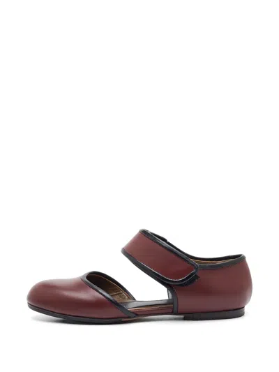 Pre-owned Marni Mary Jane Ballet Flats In Brown