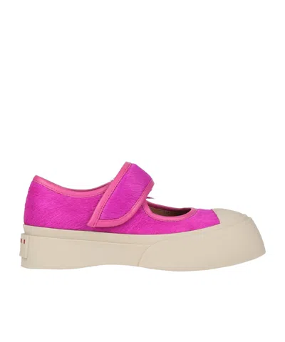 Marni Mary Jane Flats In Purple