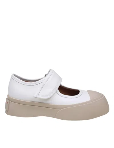 Marni Mary Jane In White Leather