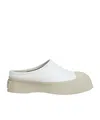 Marni Mary Jane Leather Mules In Lilywhite