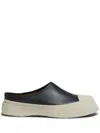 Marni Closed Toe Platform Sneakers With Contrasting Sole In Black