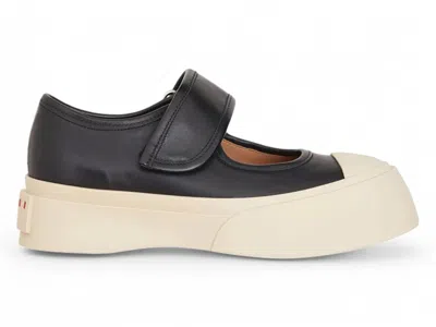 Pre-owned Marni Mary Jane Lowtop Sneakers (women's) In Black