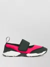 Marni Fuchsia And Green Lycra Mary Jane Running Sneaker In Multi