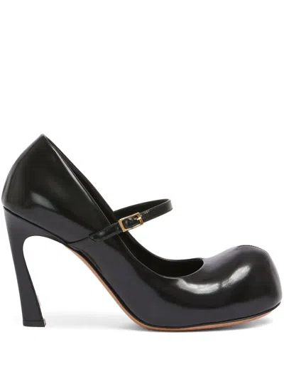 Marni New Wave Leather Mary Jane Pumps In Black