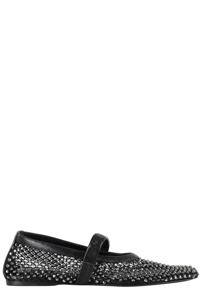 Marni Black Mesh Mary Jane Ballerina Flats
