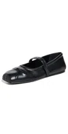 Marni Black Ballerinas With Embossed Bow Detail On The Front In Leather Woman In Black