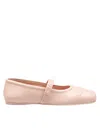 Marni Mary Jane Shoes In Leather With Embossed Bow In Pink