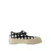 MARNI MARY JANE SNEAKERS - LEATHER - BLACK/LILY WHITE