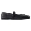 Marni Ruched Ovine Leather Black Sandals In Black