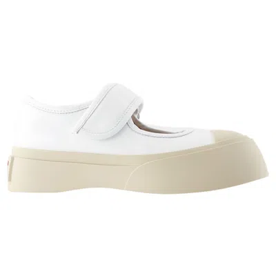 MARNI MARY JANE SNEAKERS - MARNI - LEATHER - WHITE