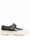 Marni Pablo Mary Jane Nappa Leather Sneakers In Black