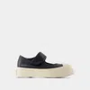 Marni Pablo Mary Jane Nappa Leather Sneakers In Black