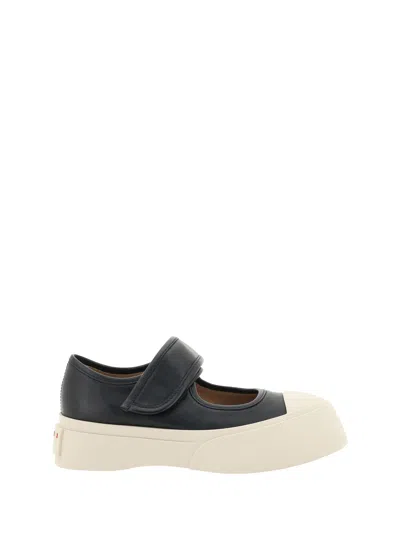 Marni Mary Jane Sneakers In Black