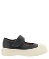 Marni Pablo Mary Jane Nappa Leather Sneakers In Black