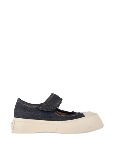 Pre-owned Marni Mary Jane Sneakers In Blue