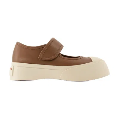 Marni Chic Mary Jane Sneaker For Women In Brown