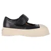 Marni Mary Jane Sneakers In Black Nappa Calf Leather In Multi