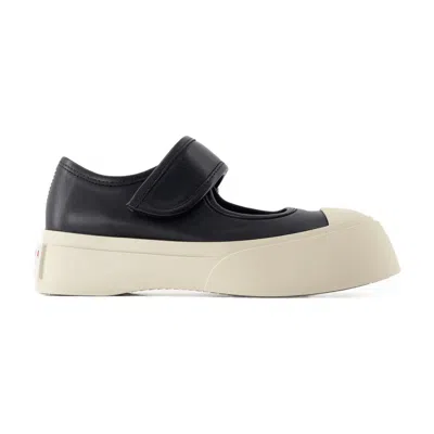 Marni Mary Jane Sneakers  Leather Black