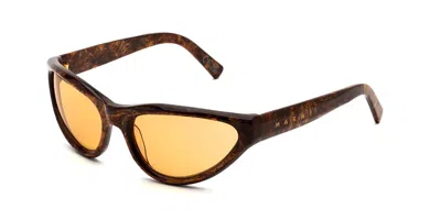 Marni Mavericks Black Qco Men's Sunglasses Brown Size 60