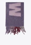 Marni Maxi Logo Mohair And Wool Scarf