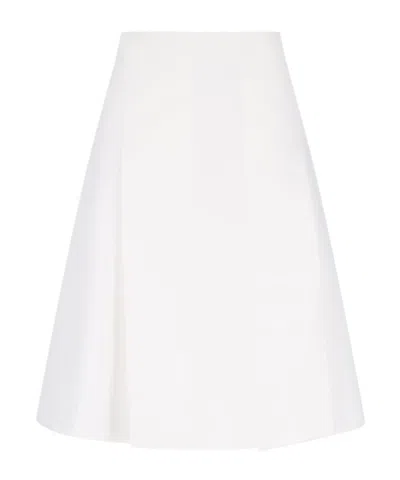Marni Maxi Pleated Cady Midi Skirt In White