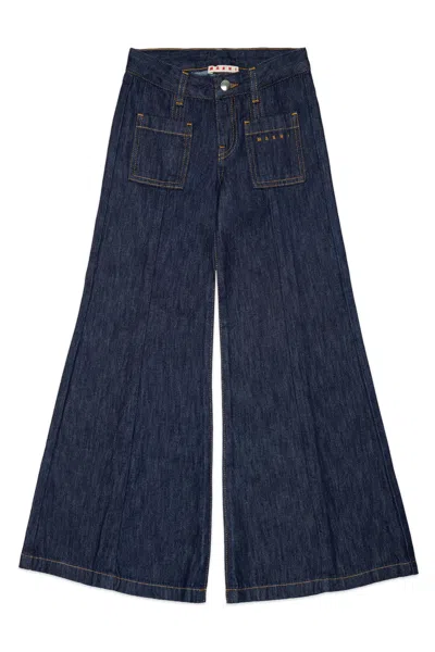 Marni Kids' Medium Blue Flare Fit Jeans