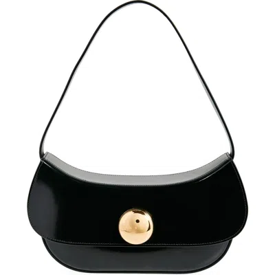 Marni Medium Butterfly Leather Hobo Bag In Black