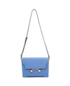 Marni Blue Leather Trunkaroo Medium Shoulder Bag In White