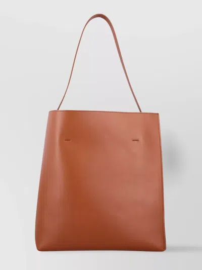 Marni Medium Logo Hobo Museo Tote Bag In Brown